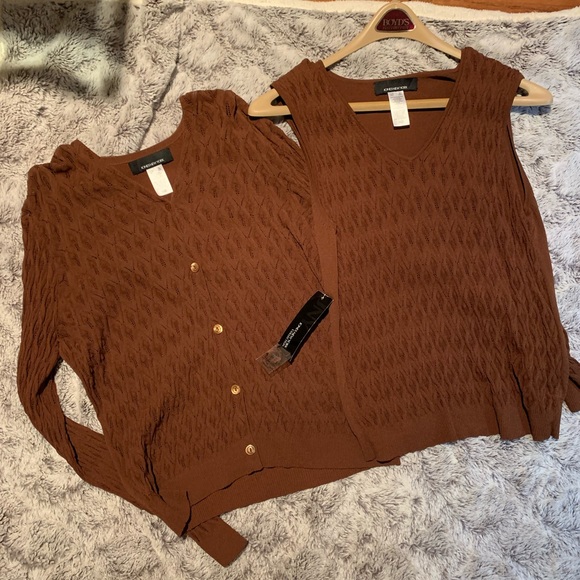 Jones New York Tops - Jones New York tank top & cardigan set, sz XL, NWT